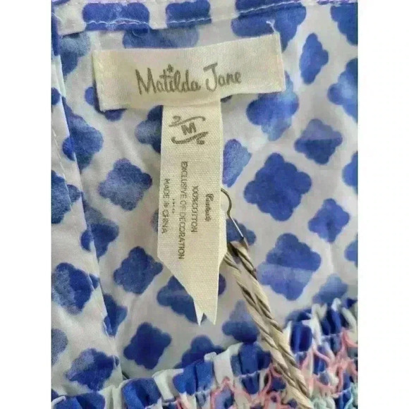 Matilda Jane Wandering Waters Top Womens Size M Sleeveless Tassels Pullover - Picture 2 of 9